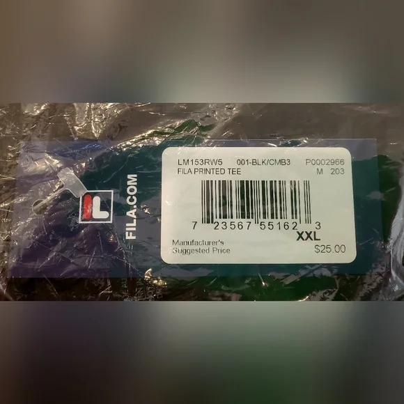 ๐๏ธ Brand NEW Black FILA T-Shirt - Picture 7 of 7